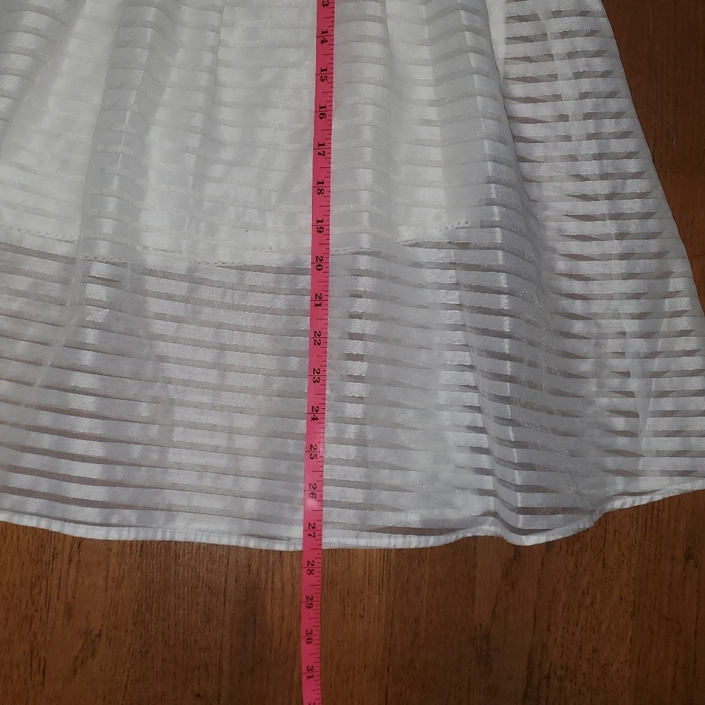 Leifsdottir By Anthrpologie White Striped Skirt - Picture 10 of 11